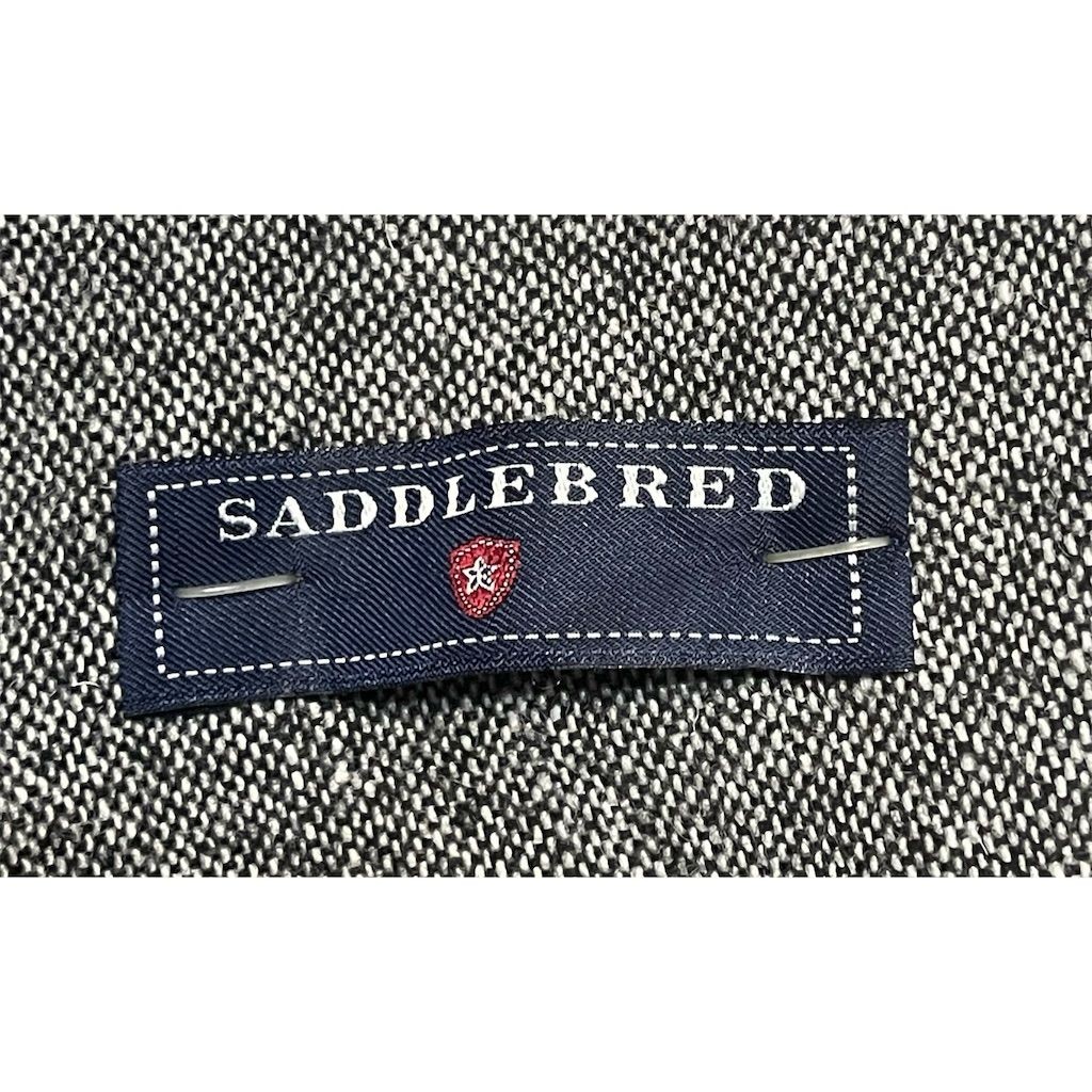NWOT Saddlebred Men’s Black Tweed Sport Coat Jacket w/ Elbow Patches 40R