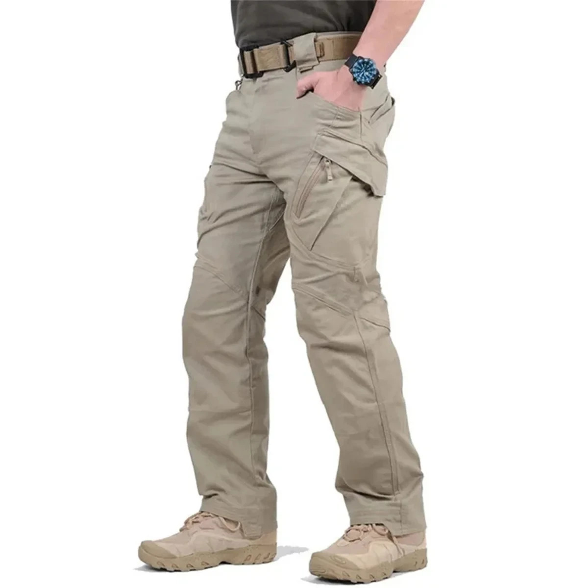 US Men Tactical Cargo Pants Soldier Straight-fit Work Combat Trousers Outdoor AA
