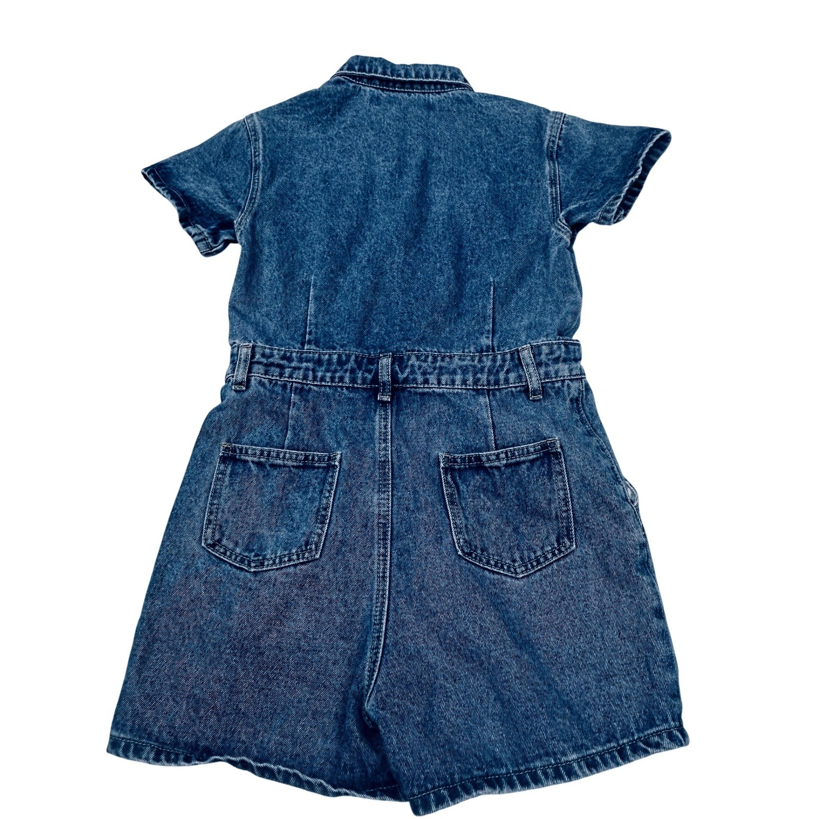 Lioness U Know Whats Up Denim Romper Womens S Blue Utility Button Front Playsuit