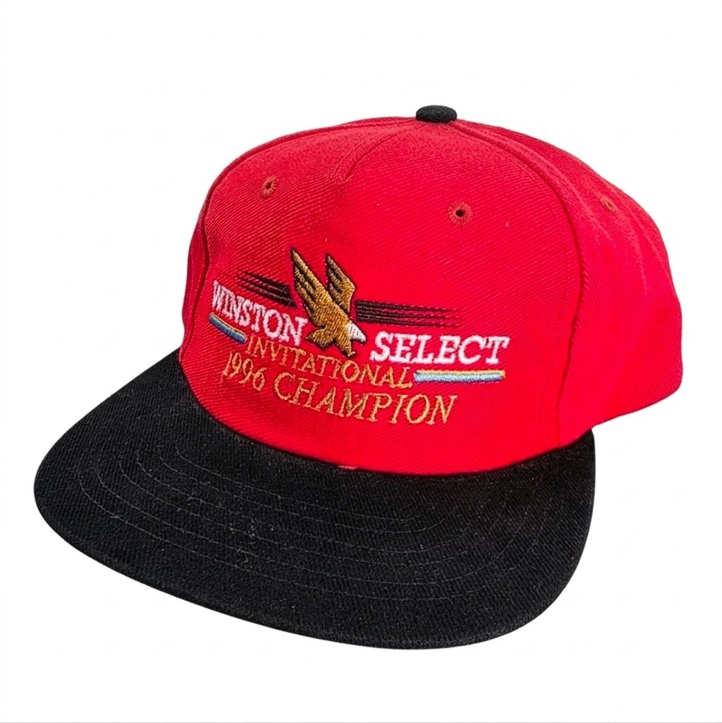 Vintage 1996 Winston Select Invitational Champion Hat Snapback Eagle Red Black