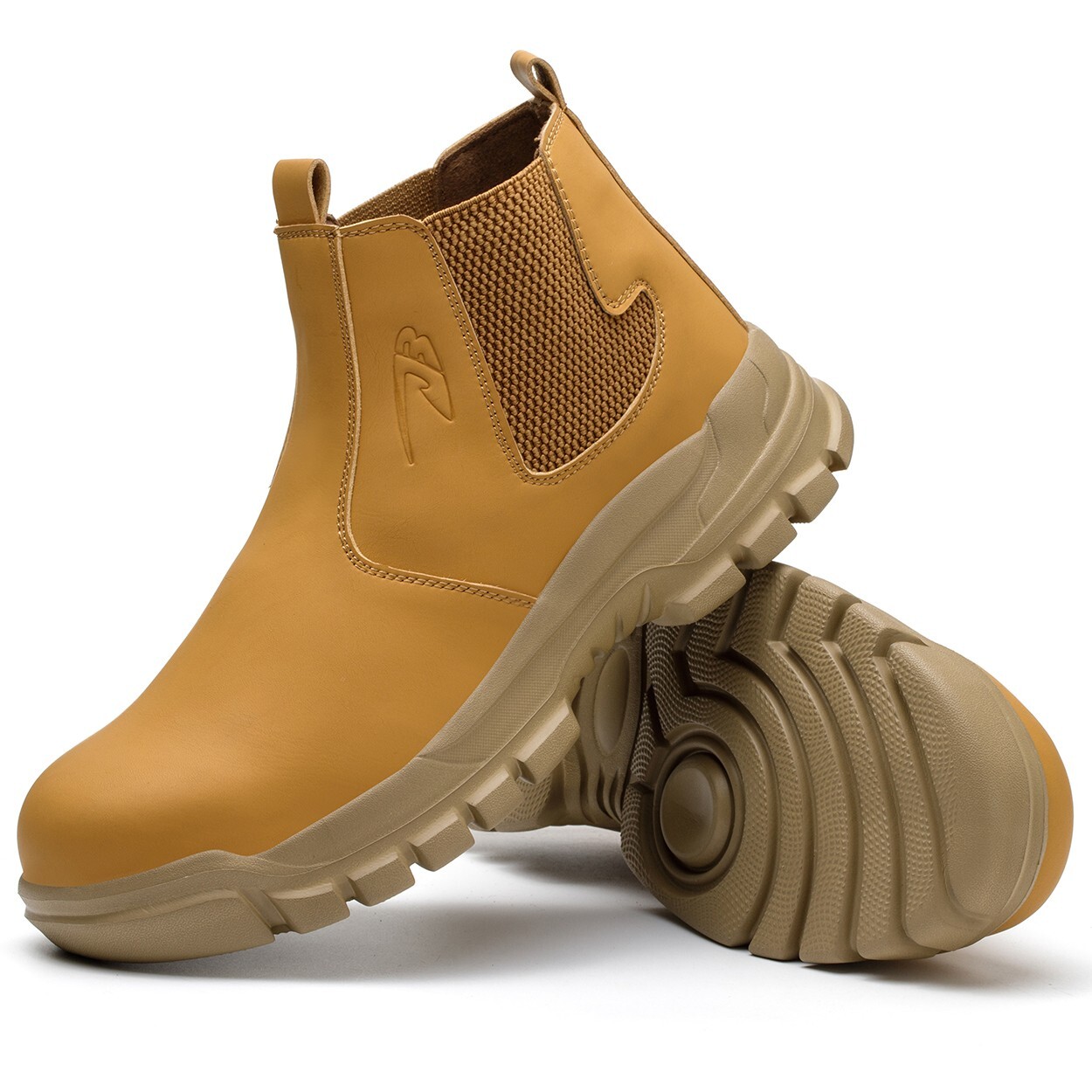 Leather Safety Shoes Slip On Work Boots Steel Toe Shoes Water Resistant Comfort