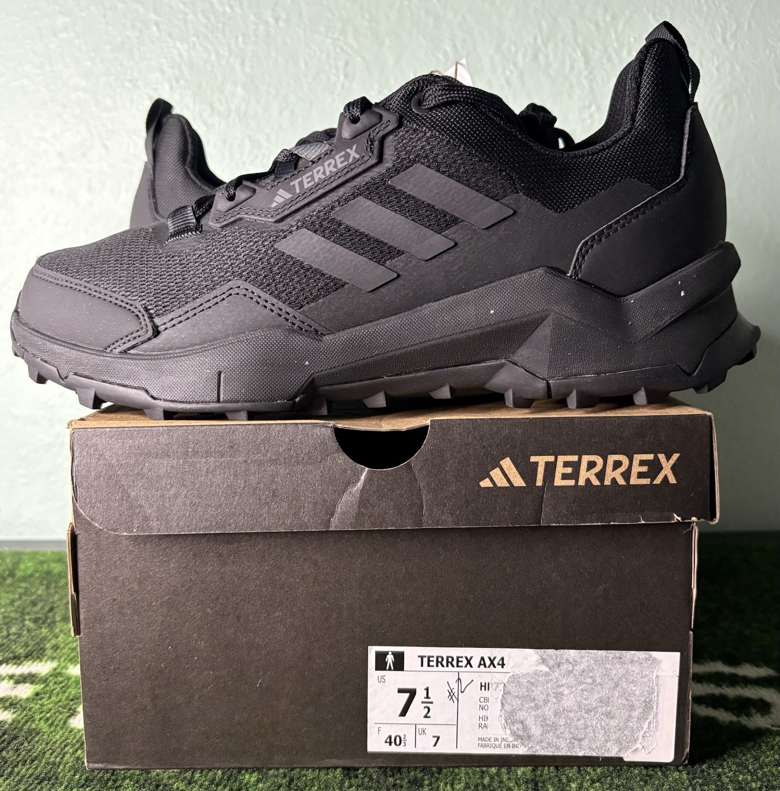 US Men’s 7.5 – Adidas TERREX AX4 “Black Carbon” HP7388, Hiking Shoes (2)