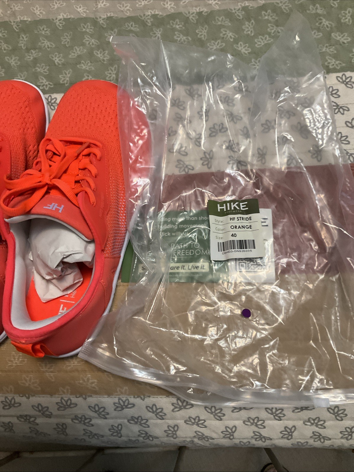 Hike Footwear HF Stride Hands Off Barefoot Orange Shoes Women’s 9 EU 40 New