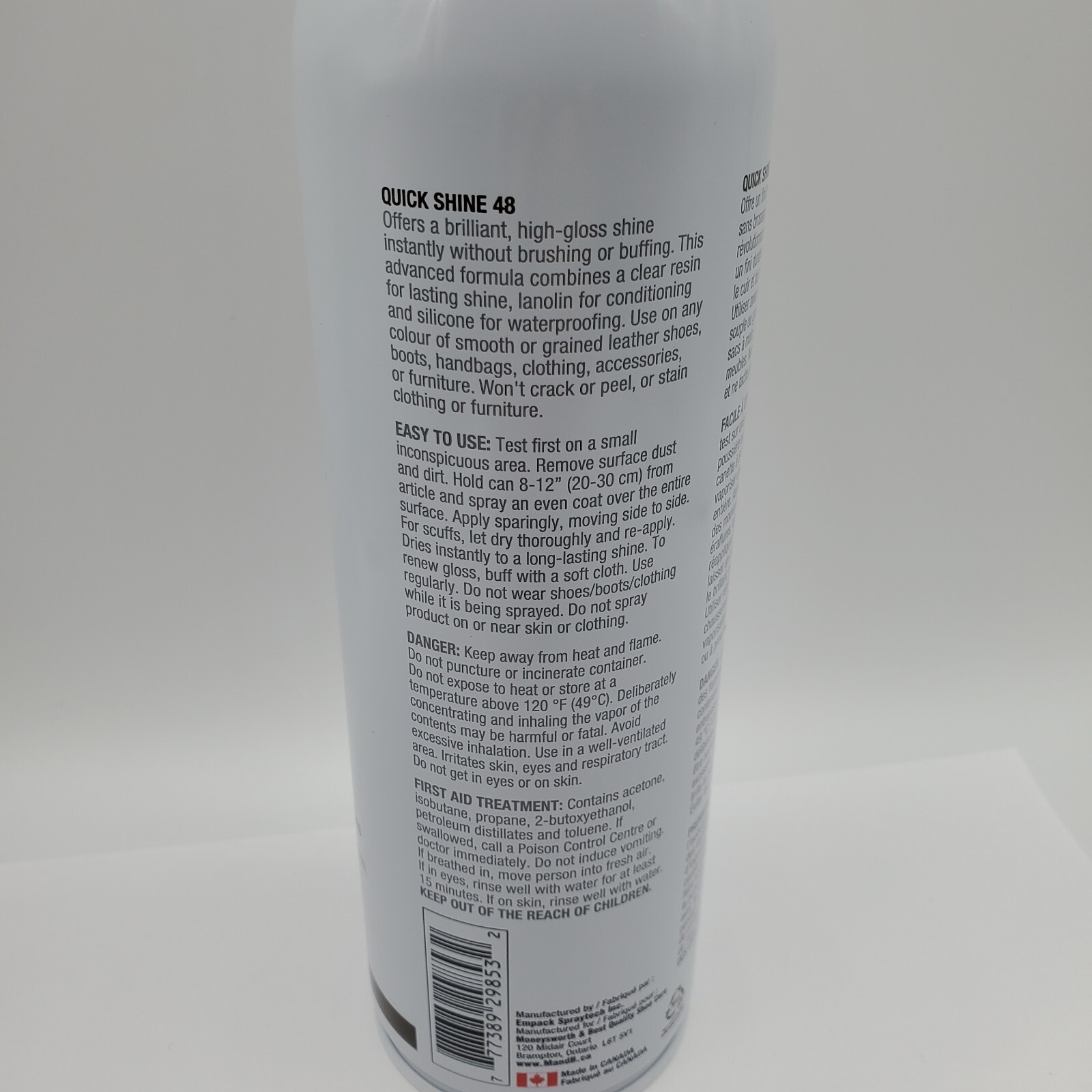 Moneysworth & Best Quick Shine 48 Shoe Boot Spray With Lanolin 14 oz 400 g Shoes