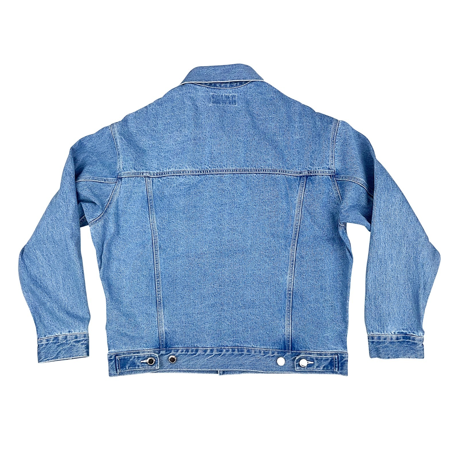 BAPE Metal Logo Pin Denim Jacket Light Indigo | A Bathing Ape