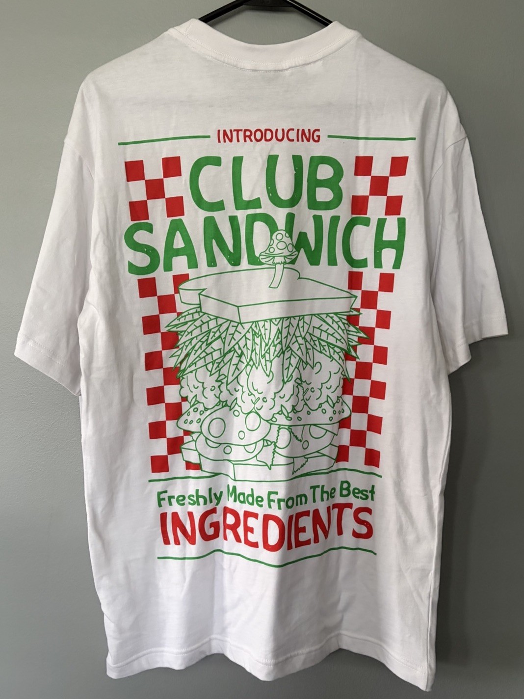 Wesc Club Sandwich Size Medium T-shirt Unisex Graphic White Tee Streetwear NWT