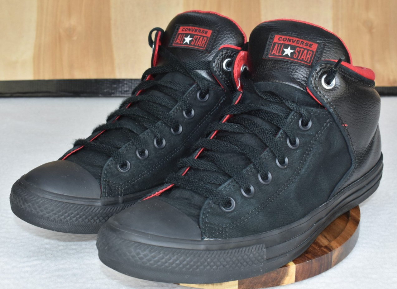 Converse CTAS High Street Hi Space Explorer Men Shoes 10 Black Red Casual Skate