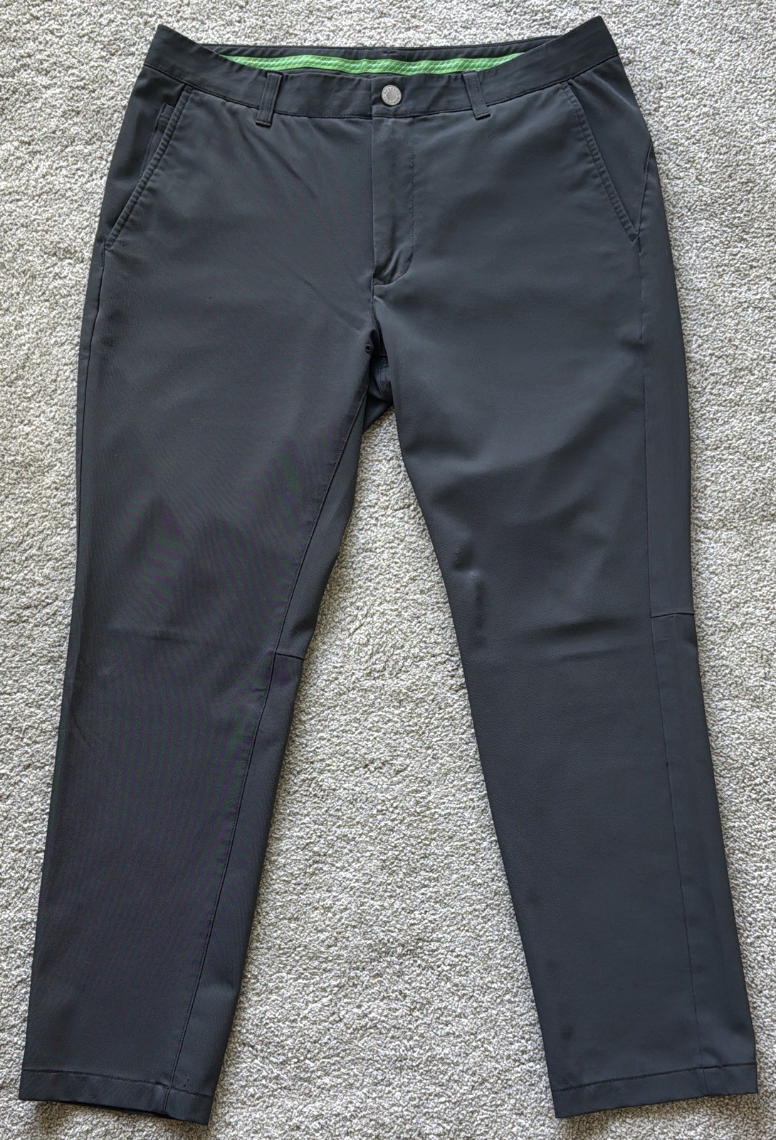 Bonobos Golf Tailored Pants Mens 34×28 Charcoal Stretch Performance