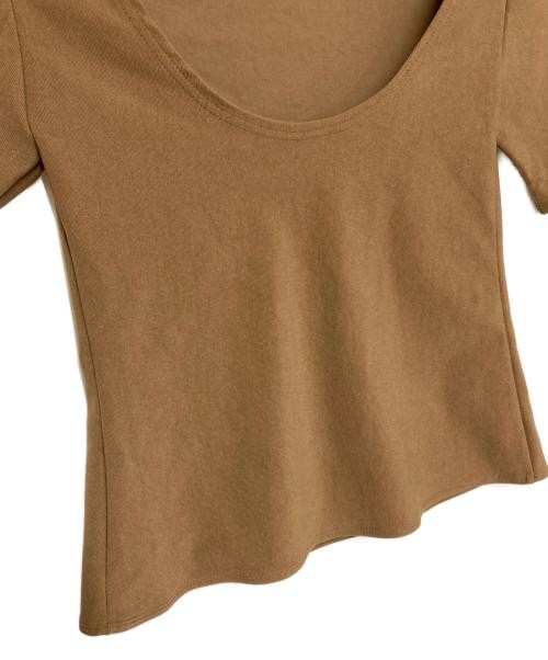 Cygne Brown S/S Back Open Women’s Top, S Slim Fit, Fine Condition