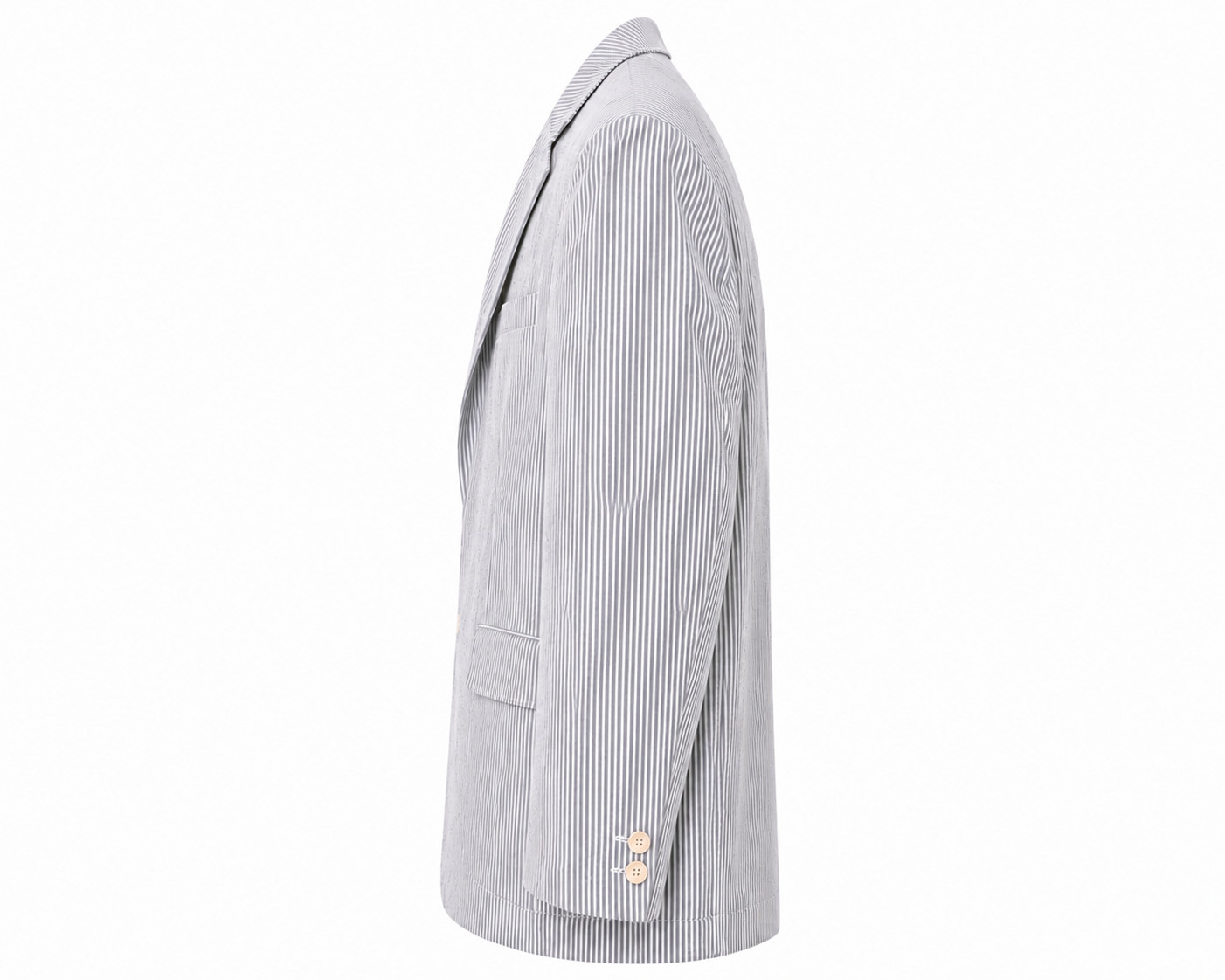 Brooks Brothers Seersucker Suit 42R 36×29 Gray White Stripe Cotton Pleated Cuff