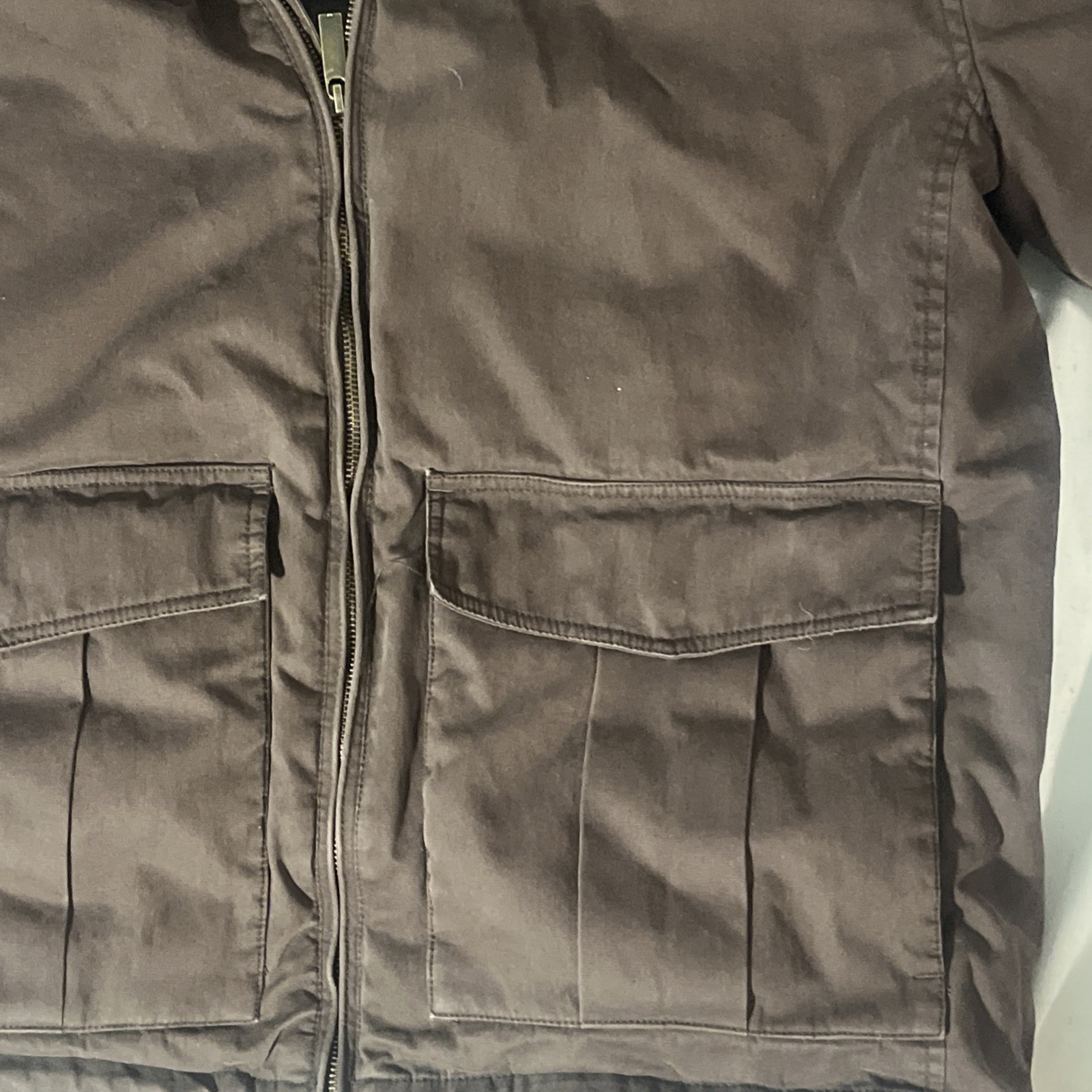 Eddie Bauer Premium Goose Down Hooded Winter Parka Jacket Brown Size Large