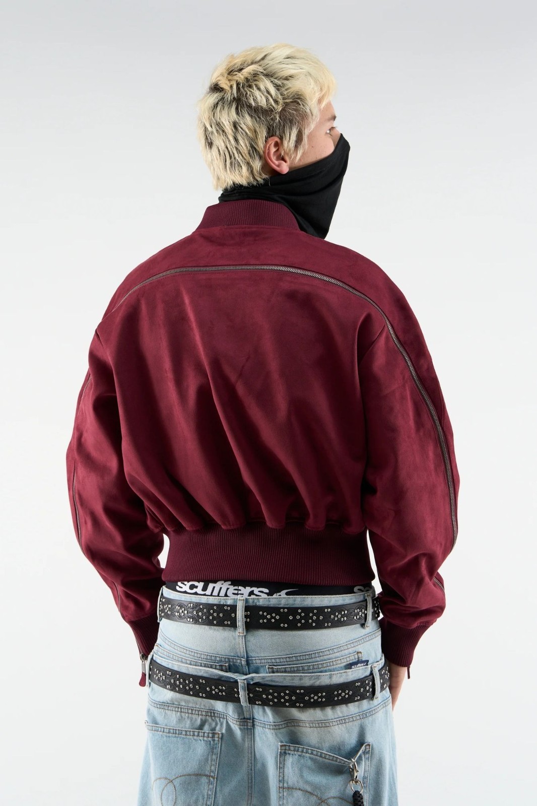 Scuffers Lisbon Bomber Jacket in Red