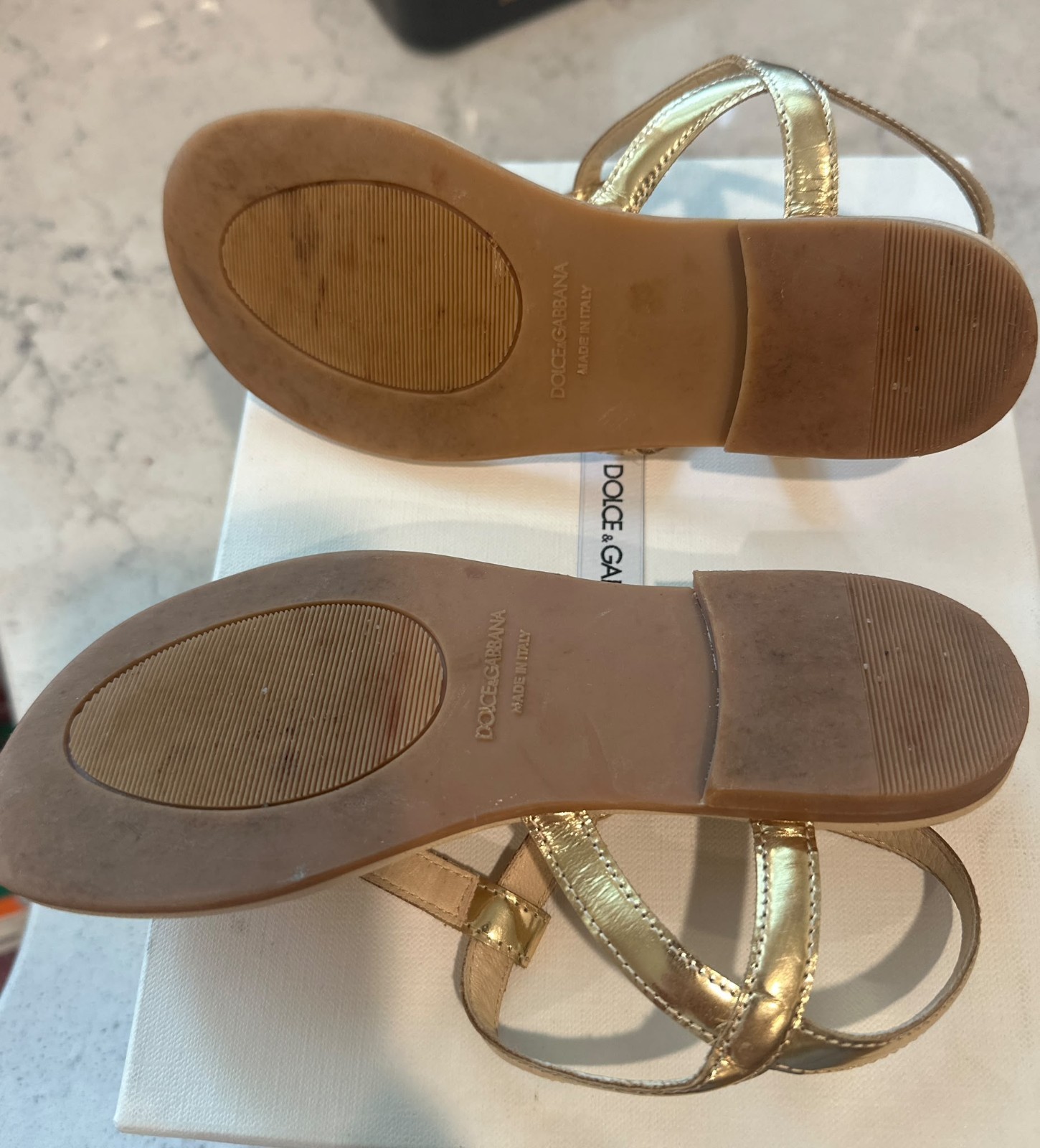 Dolce Gabbana Leather Sandals