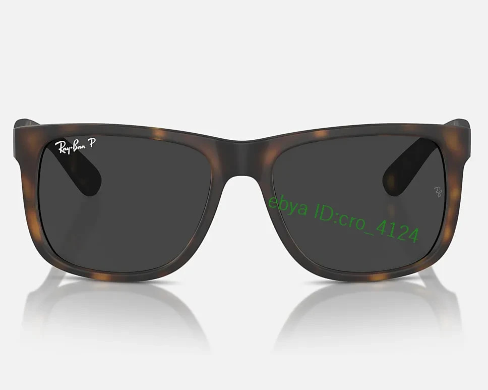 Ray-Ban RB4165 Justin 865/87 Sunglasses Polished Dark Grey Matte Havana UV 54MM