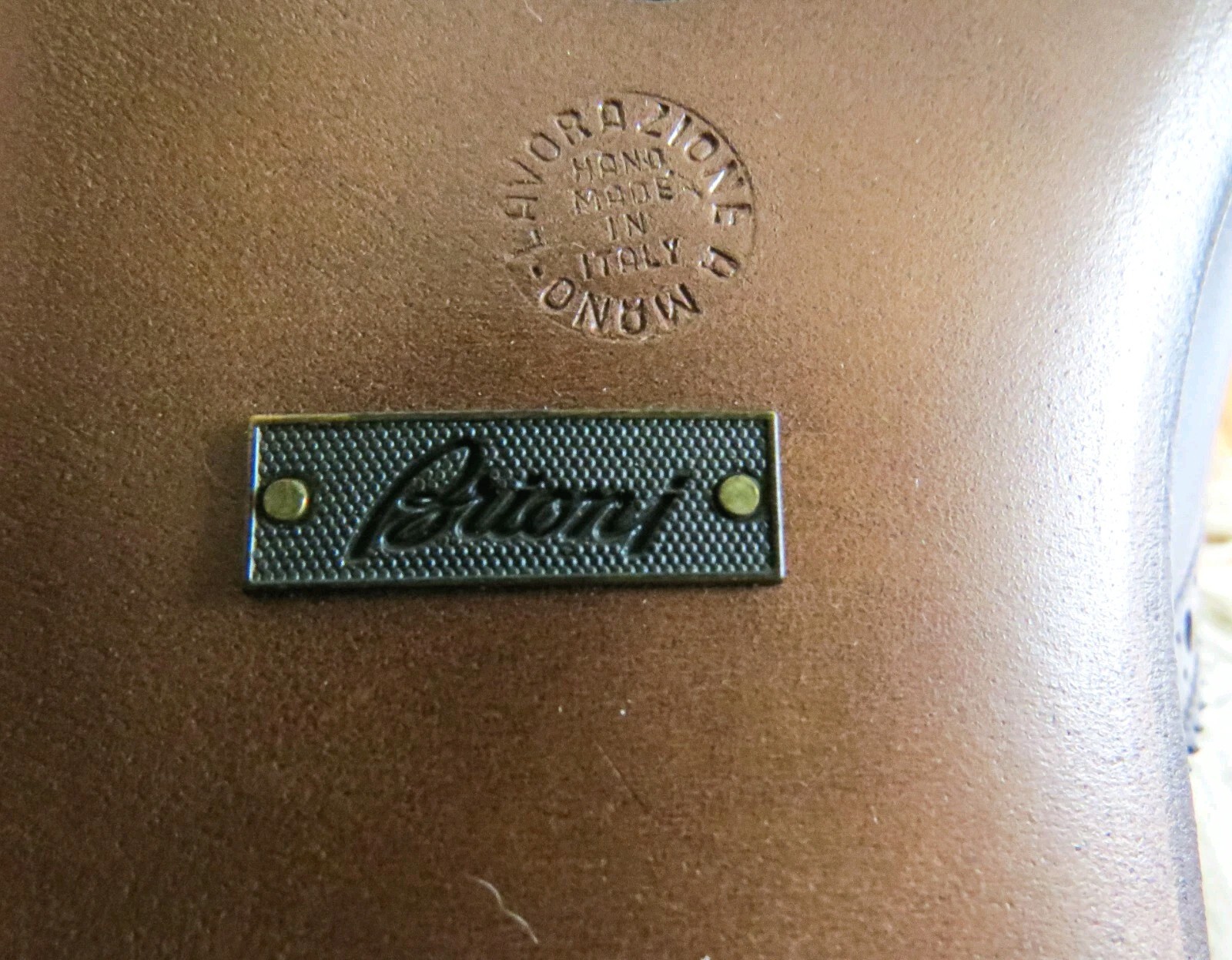 $1225 BRIONI Brogue Wingtip Denim Leather Loafers Shoes 9.5 US 42.5 Euro 8.5 UK