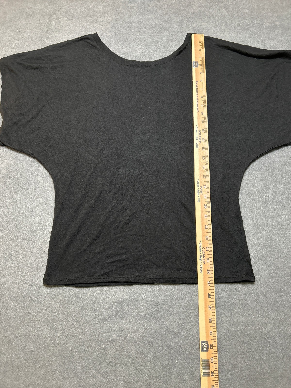 Bella Canvas Womens XL Black Dolman Sleeve Top Batwing Short Sleeve Casual