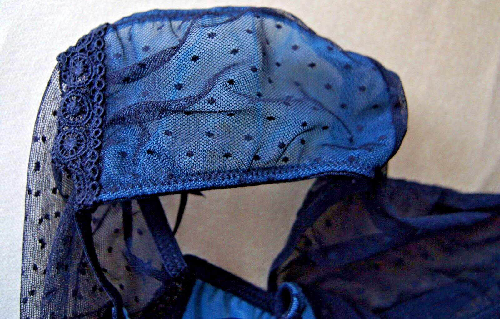Masquerade COQUETTE Hipster Sheer Shorts In Black & Teal Small