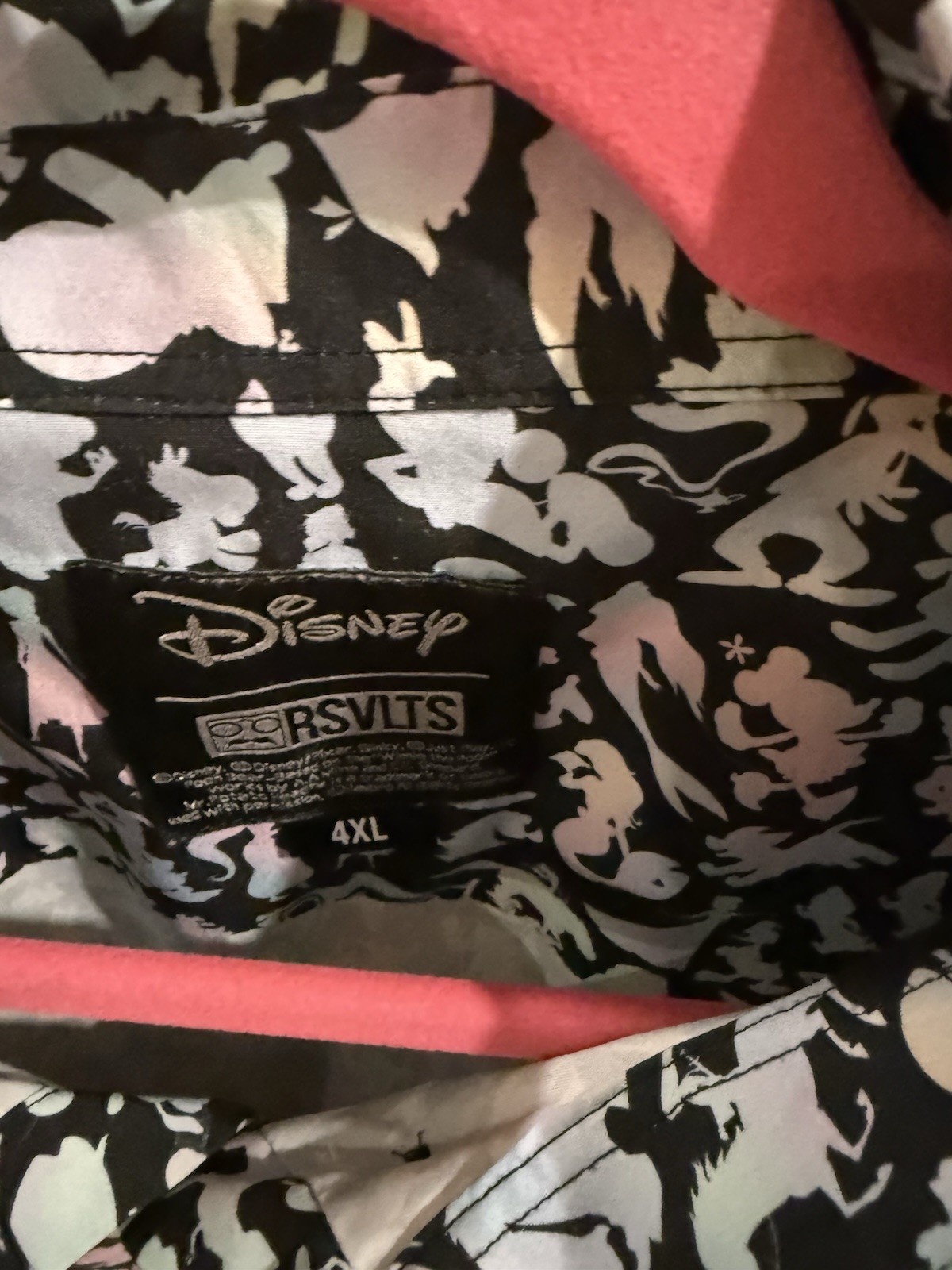 Disney100 RSVLTS KUNUFLEX Button Up Shirt 4XL Rare Disney Character Print