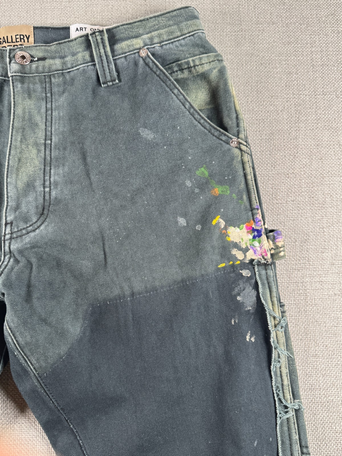 Gallery Dept. Black LA Flare Painted Carpenter Pants Size 33 Made In USA