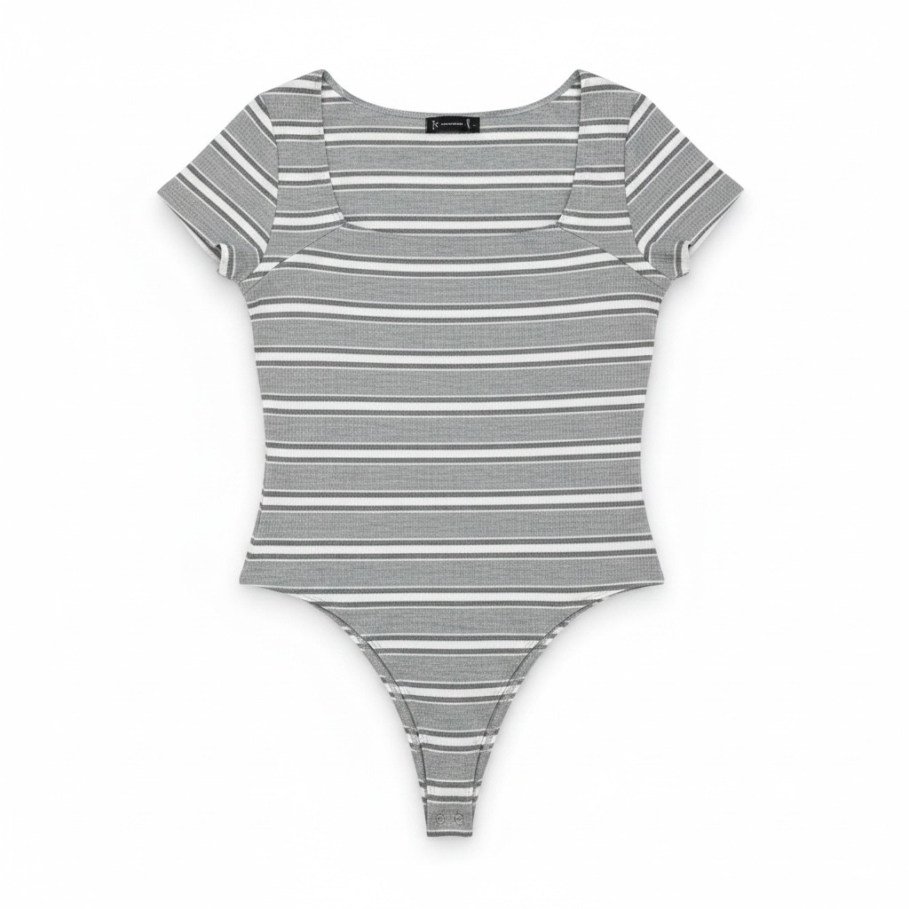 Gentle Fawn Ribbed Striped Short Sleeve Bodysuit