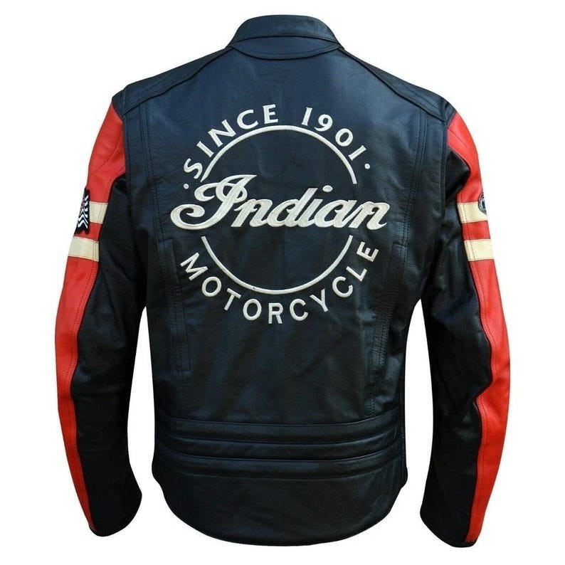 Men’s Indian Black Real Cowhide Leather Motorcycle Biker Rider Handmade Jacket
