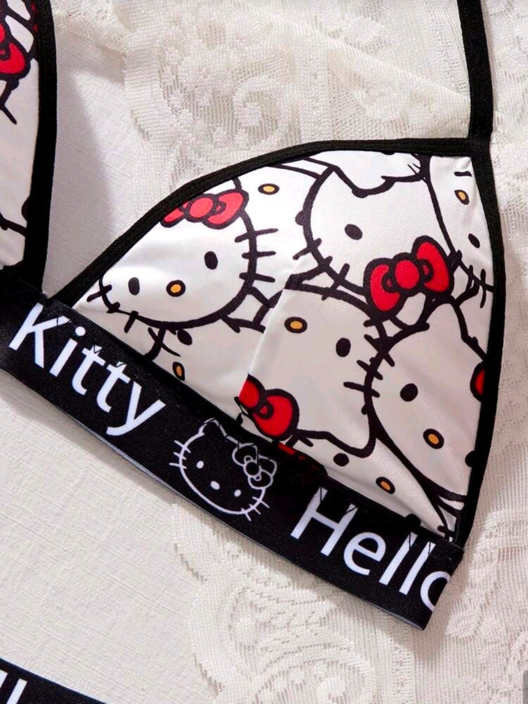 Women’s 3 Pcs Hello Kitty Lingerie Set #19