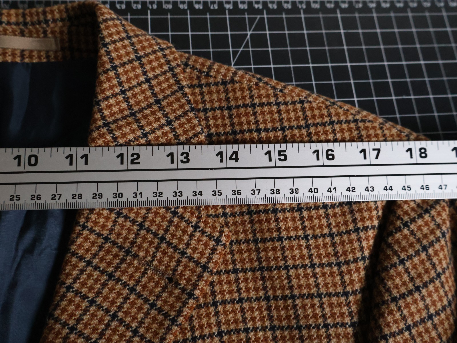 Strellson Cashmere Wool Sport Coat Men’s 40 Brown Houndstooth 3 Button Jacket