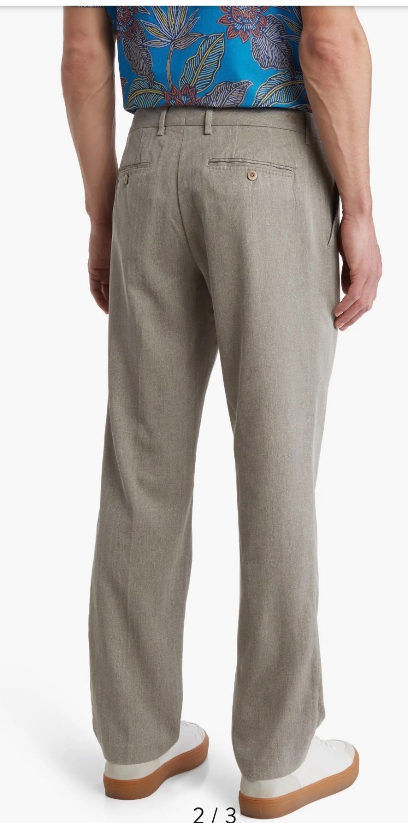 Tommy Bahama Men’s Ink  Grey Herringbone Silk Trousers Size XXL Great Condition