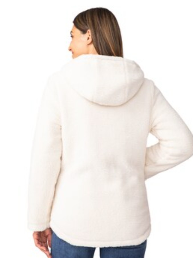 Free Country Women’s Large Switch It Up Cloud Lite Reversible Jacket Tan/White