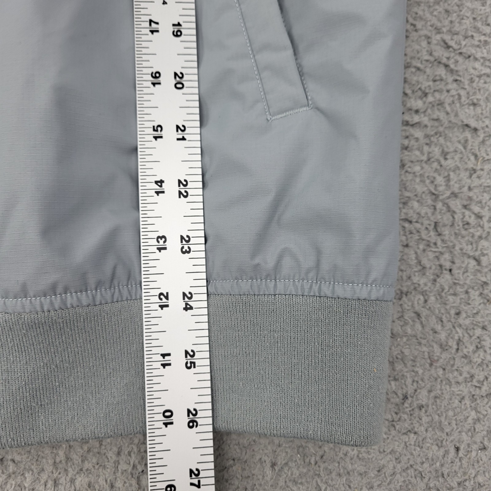 Ben Sherman Jacket Mens Large Gray Bomber Zip Snap Pockets