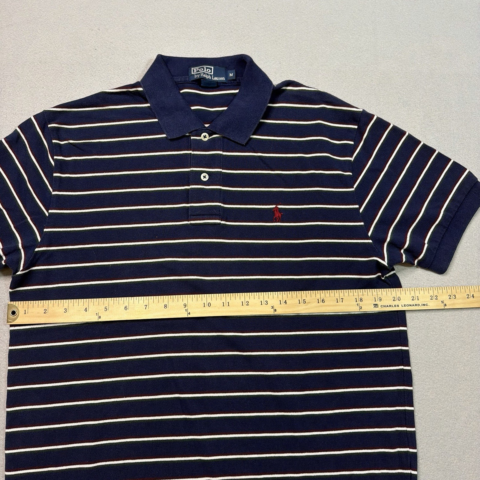 Ralph Lauren Polo Classic Blue White Stripe Pullover Shirt Size Medium