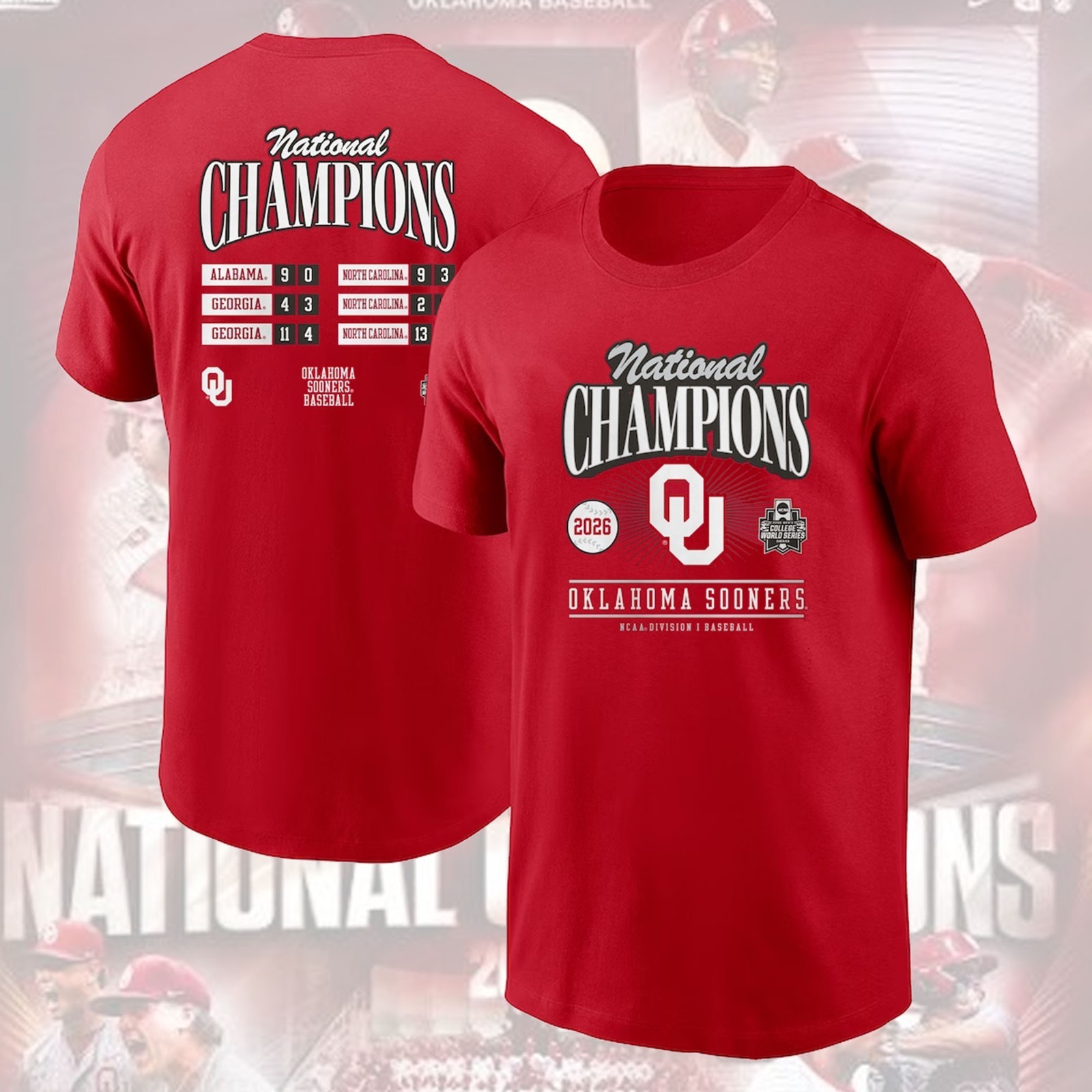 Oklahoma Sooners 2026 NCAA Baseball College World Series Champions 2 Sided Gifts