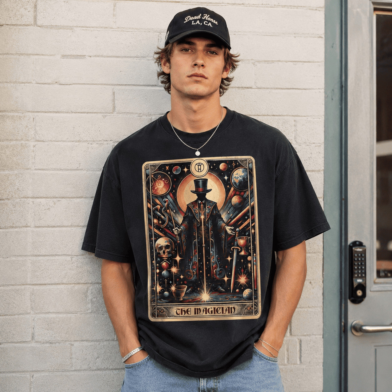 The Magician Tarot Card Graphic T-Shirt Major Arcana Mystic Tee