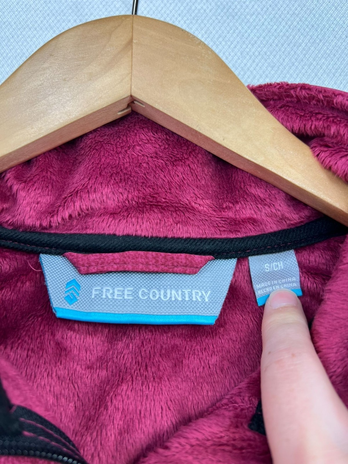 Free Country Womens Softshell Zip Up Hooded Jacket Long Sleeve S Vibrant Berry