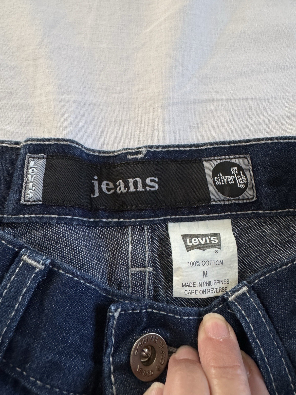 NWT Vintage Levi’s Silver Tab Boys Dark Wash Denim Skater Jeans Size M