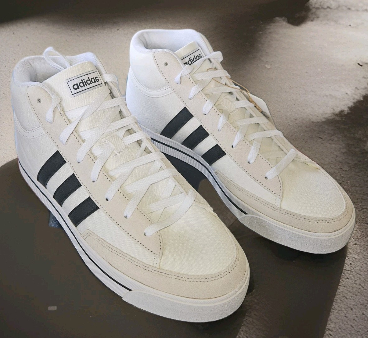 Adidas Retrovulc Men 11.5 White Black H02211 Mid Skateboard Basketball Classic