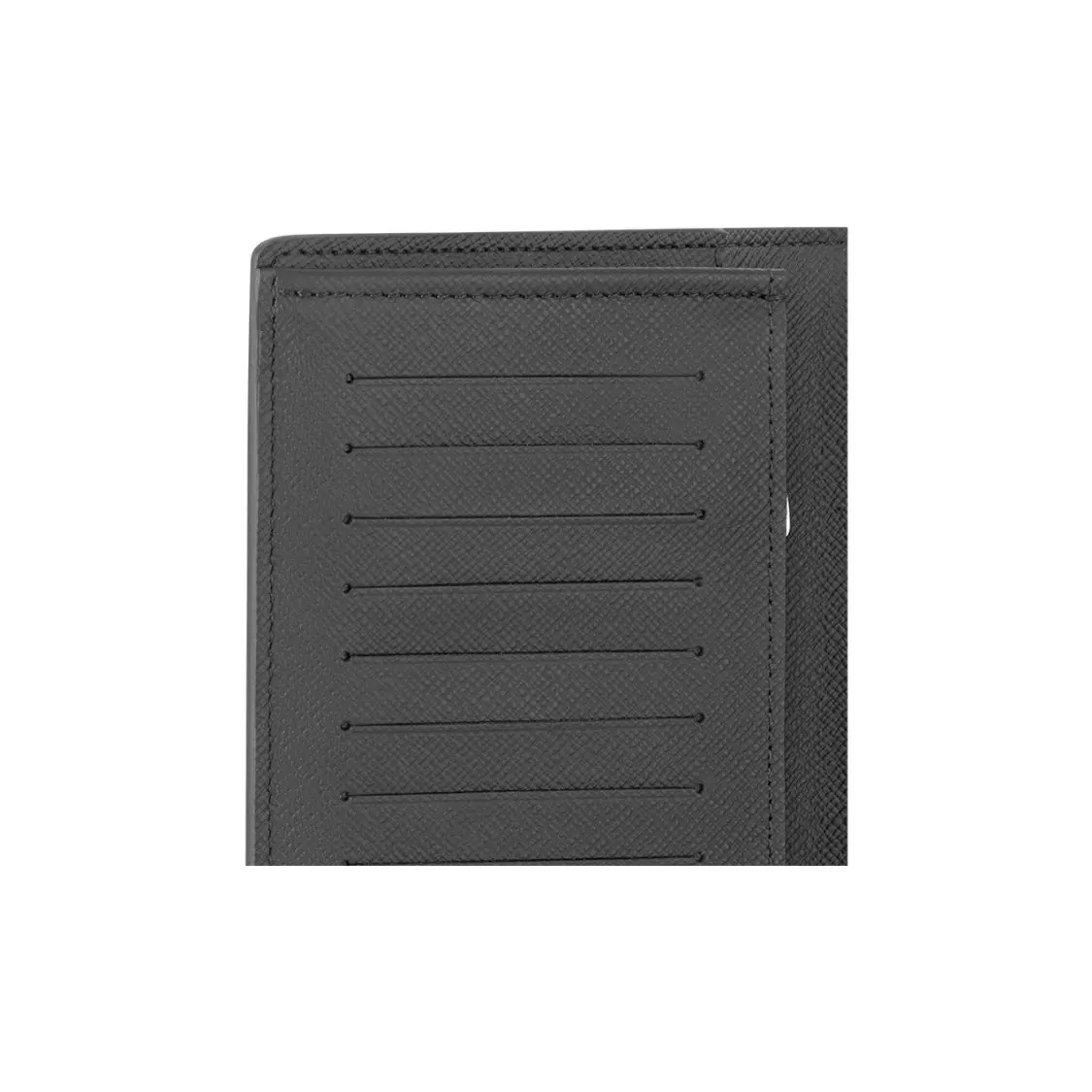 LOUIS VUITTON Brazza Long Logo Leather Wallet Regular Male Black 4×0.7×7.4 in