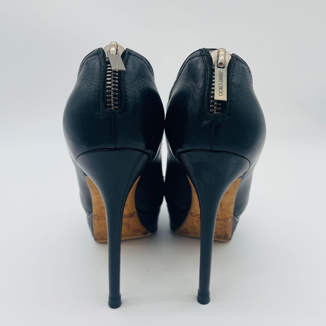Jimmy Choo Leather Pumps Triple Strap Black Women’s Size EU35/US5