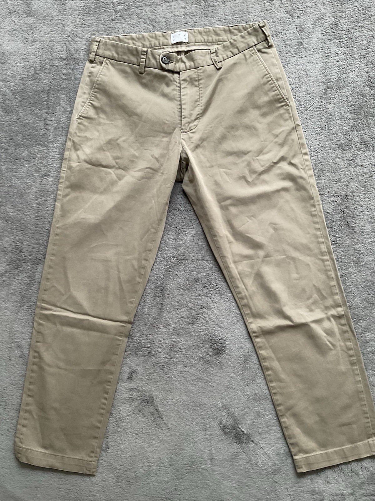 Asket The Chino Pants Mens 31 x 27 Slim Fit Lightweight Beige Made In Portugal