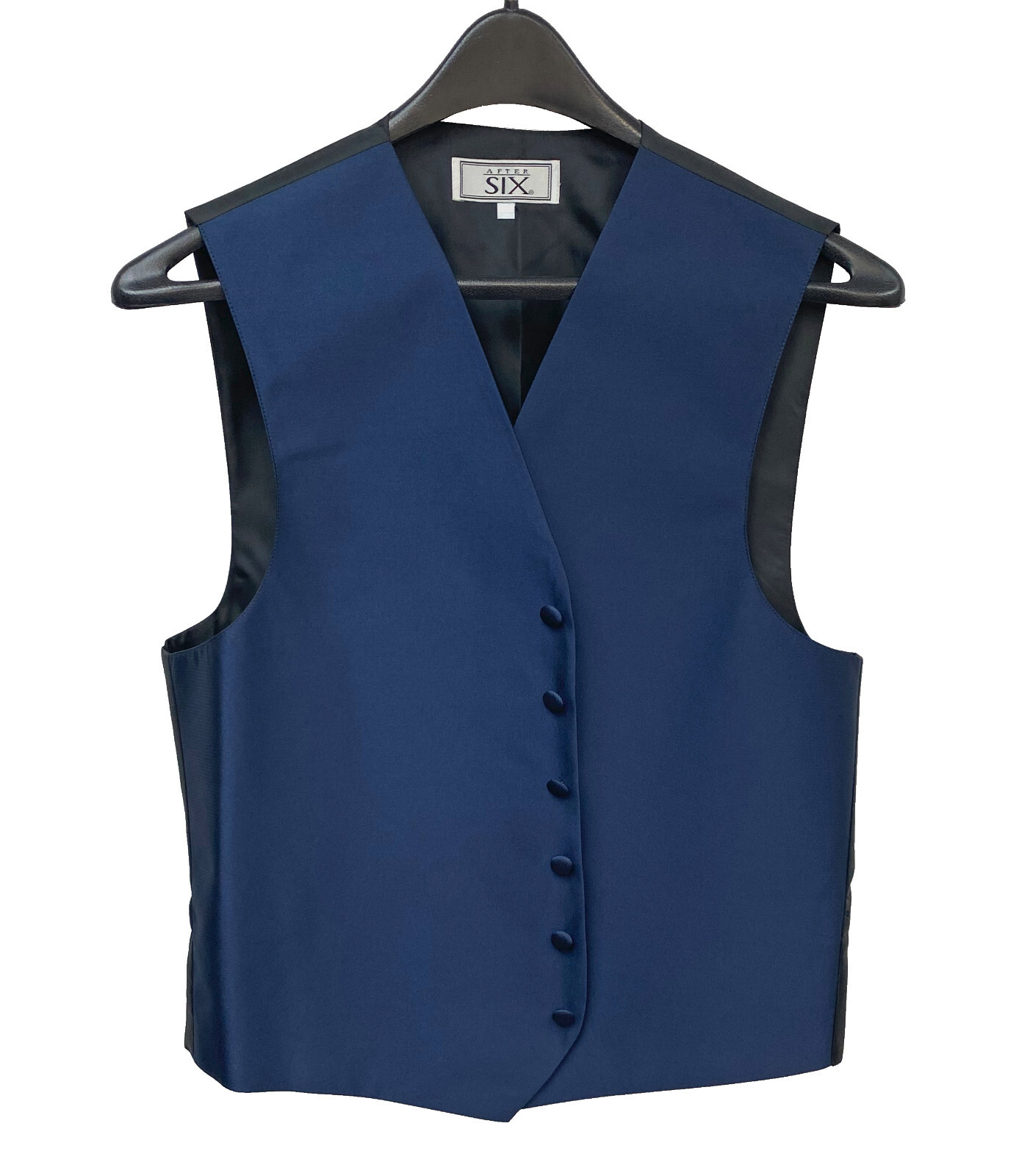 New Men’s After Six Dark Marine Blue Tuxedo Vest Fullback Big & Tall Size 4XL