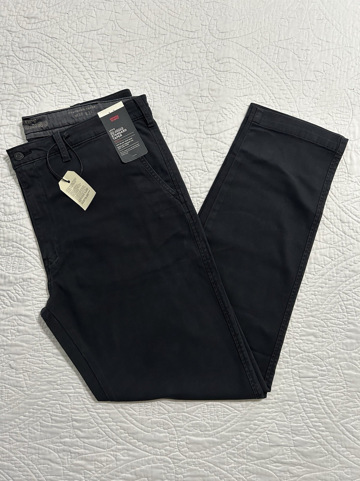 Levi’s Mens XX Chino Standard Taper Pants 17196-0005 BLACK Size 38×34 NWT