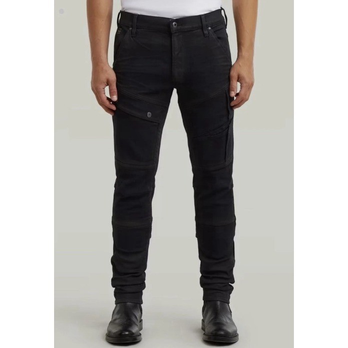 NWT G-Star Raw Airblaze 3D Skinny Super Stretch Jeans 35×34 Black Cargo MSRP$260