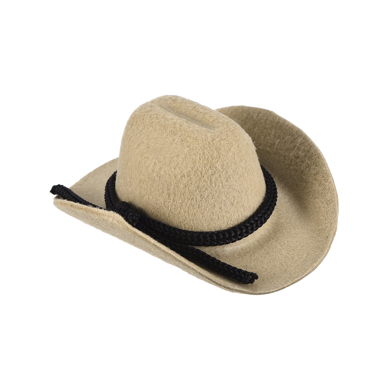 Khaki Mini Cowboy Hats for Crafts Dolls Wedding, 8.5cm x 7.1cm x 4cm