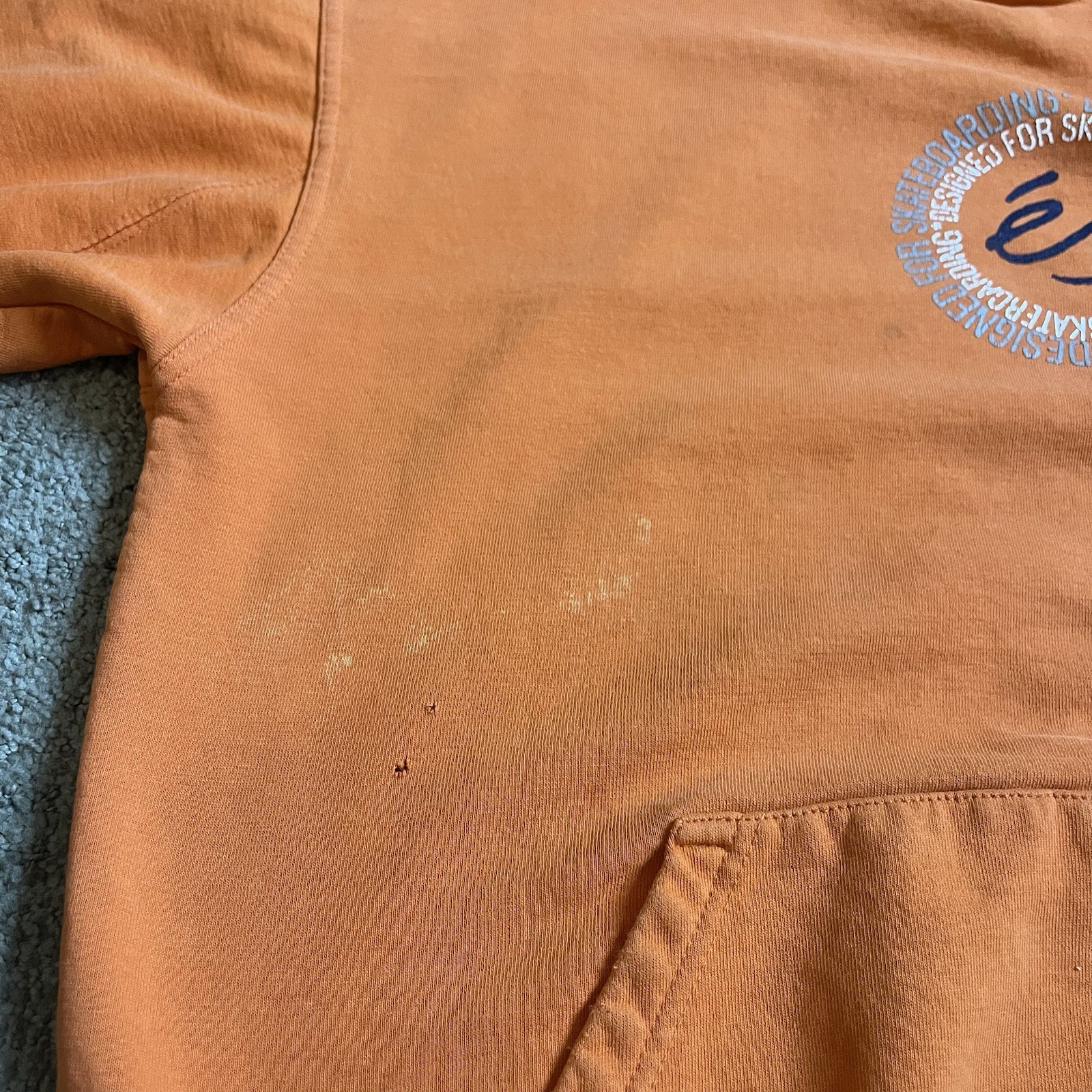Distressed ES Skate Orange hoodie Size Large Men’s check description