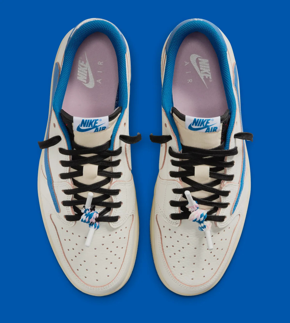 Jordan 1 Retro Low OG SP Fragment x Travis Scott Sail Military Blue Deadstock