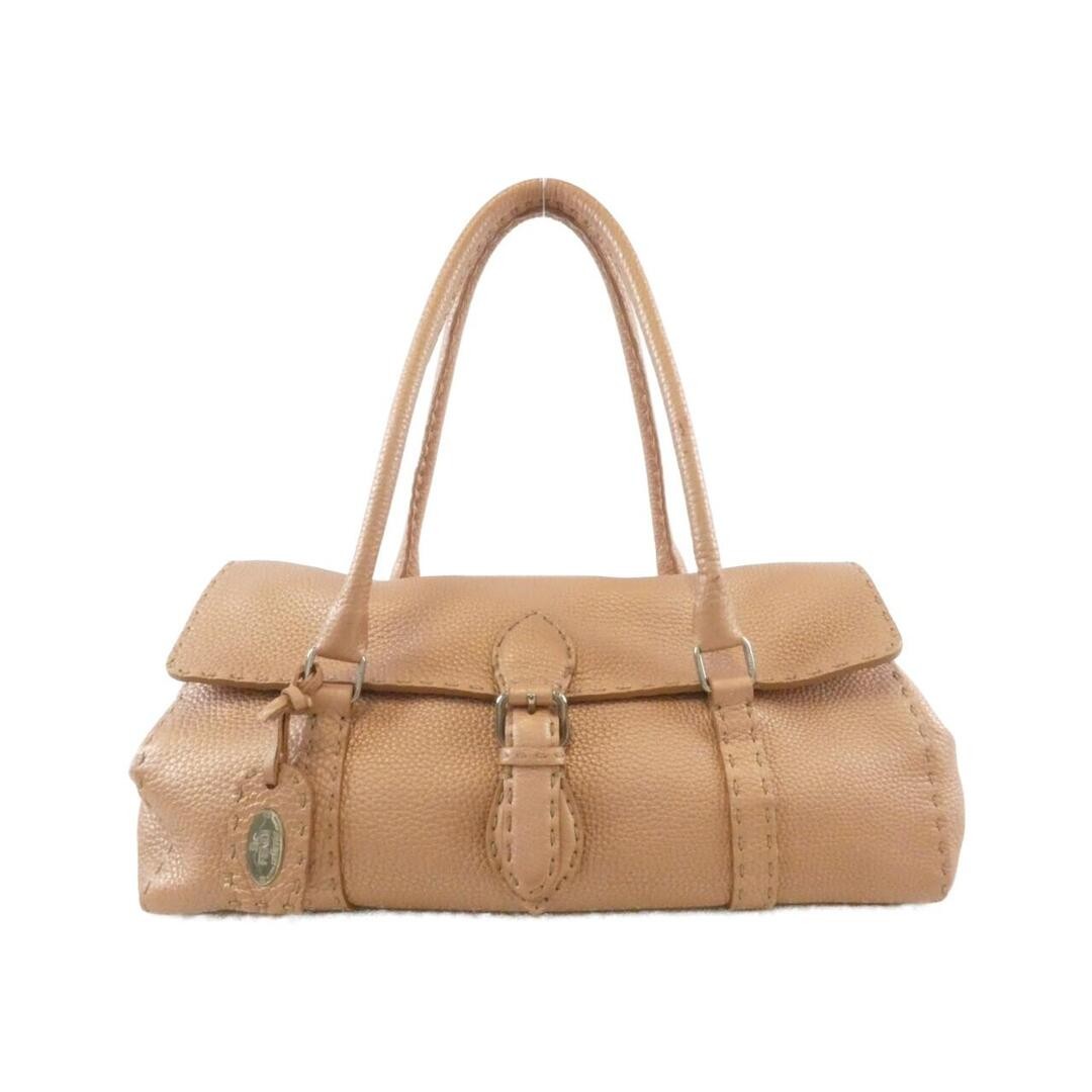 FENDI Selleria Shoulder Bag 8BR442 NDU Leather Pink Size: W:15 × H:7.9 in.