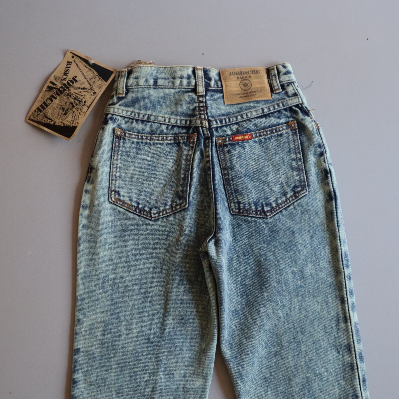 Vtg Jordache Mom Jeans Zip Ankle Acid Wash Tag 10 Measure 22 x 27 Kids Youth
