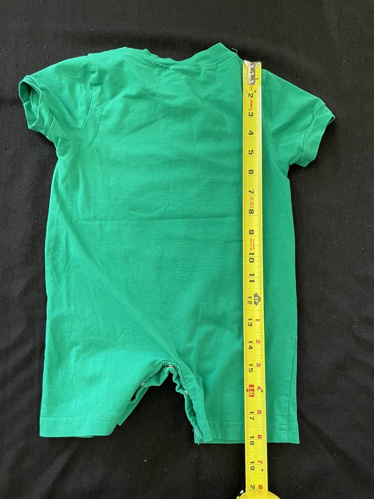 Southern Sass Smocks EUC Green Embroidered Duck 100% Cotton Knit Romper-18Mos