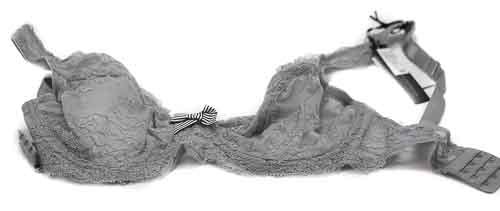 New Claudette Bardot Unlined Plunge Bra Color Concrete Gray Women’s Intimate Bra
