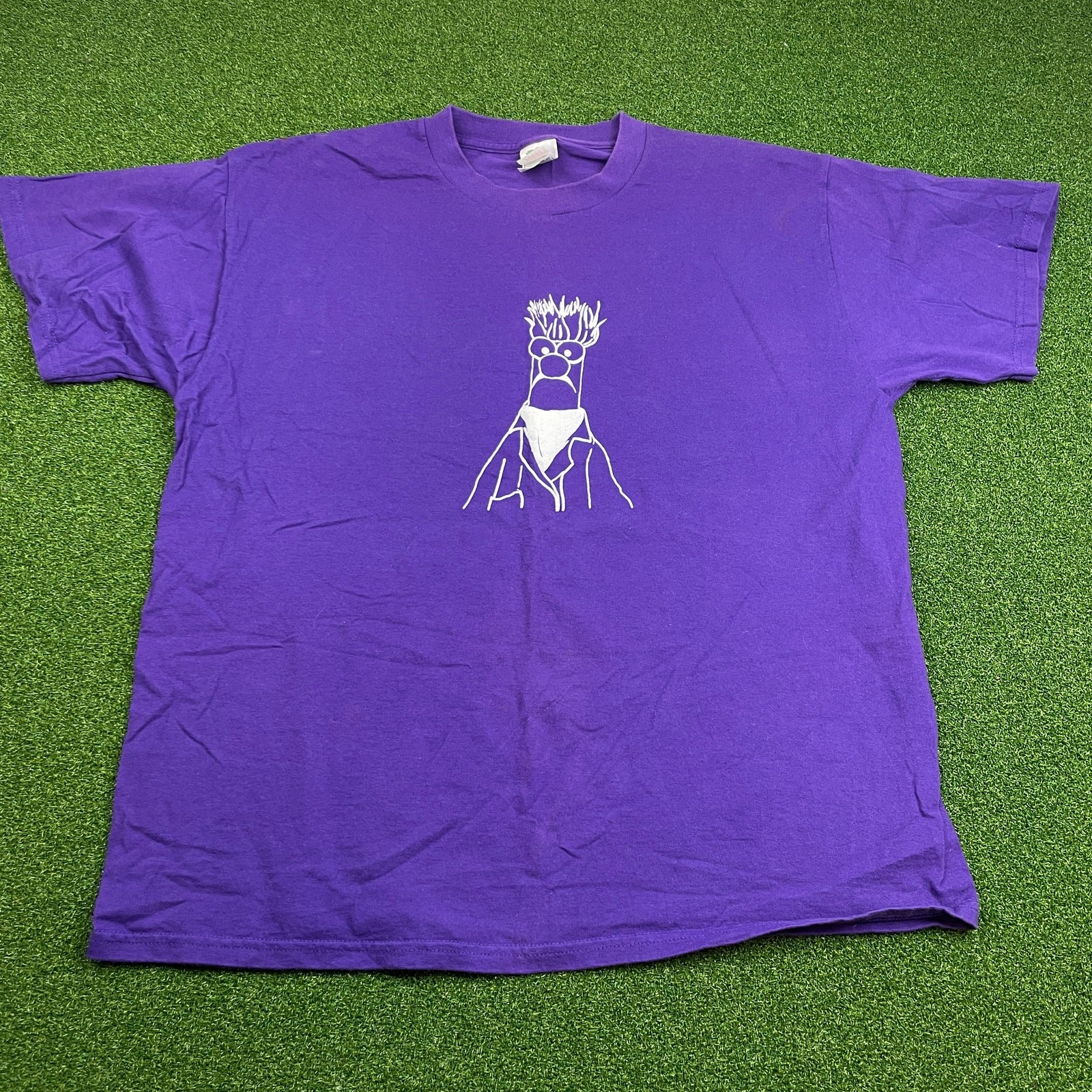 Vintage Fruit of the Loom Purple Beaker The Muppets Graphic T-Shirt Sz XL
